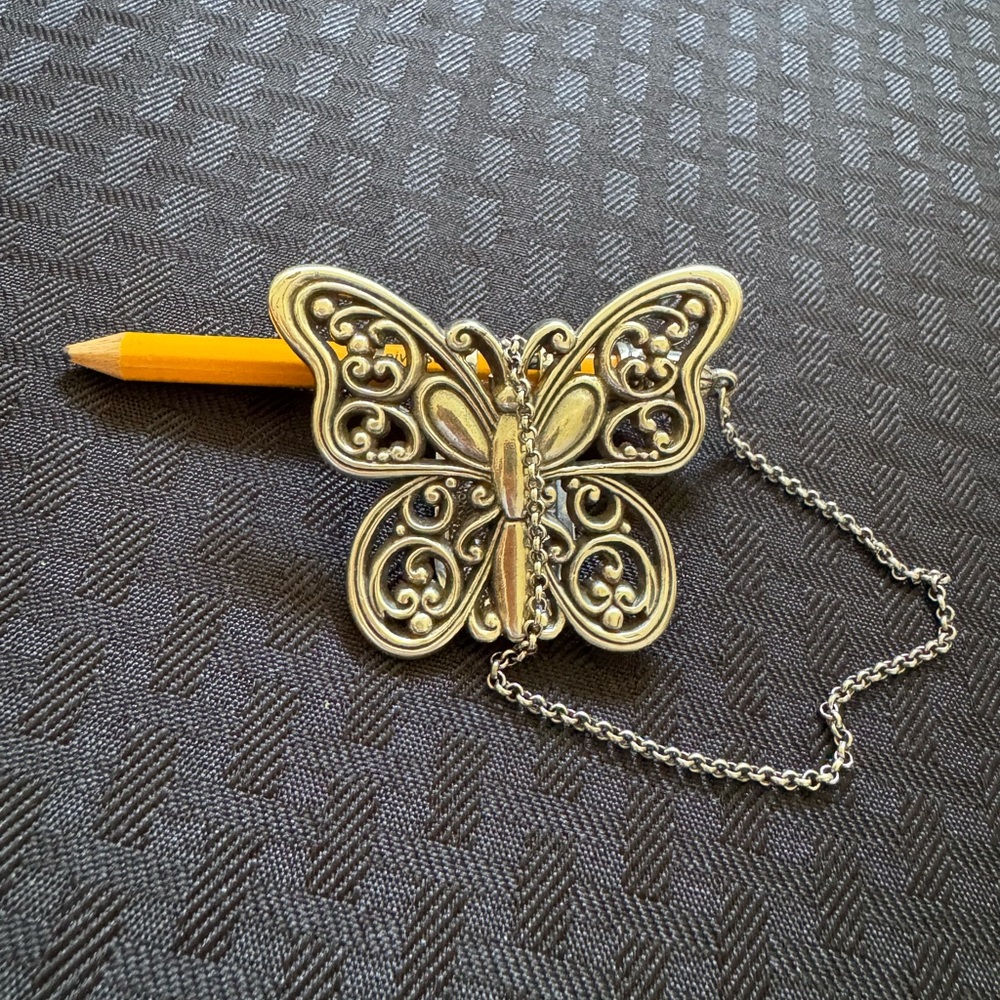 Brighton collectible, clipboard, butterfly, pencil or pen holder